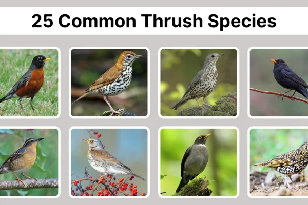 25 Common Thrush Species Identificaton with Pictures