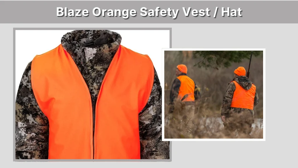 Blaze Orange Safety Vest  Hat