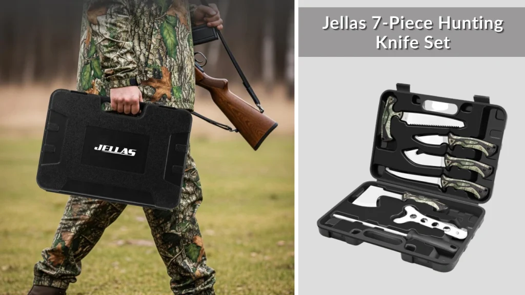 Jellas 7-Piece Hunting Knife Set
