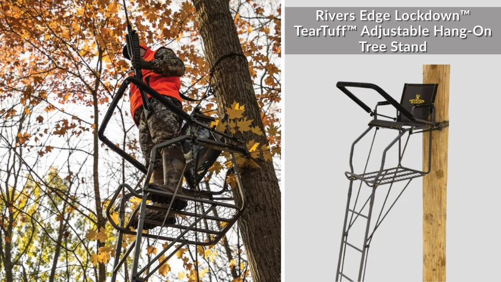Rivers Edge Lockdown™ TearTuff™ Adjustable Hang-On Tree Stand