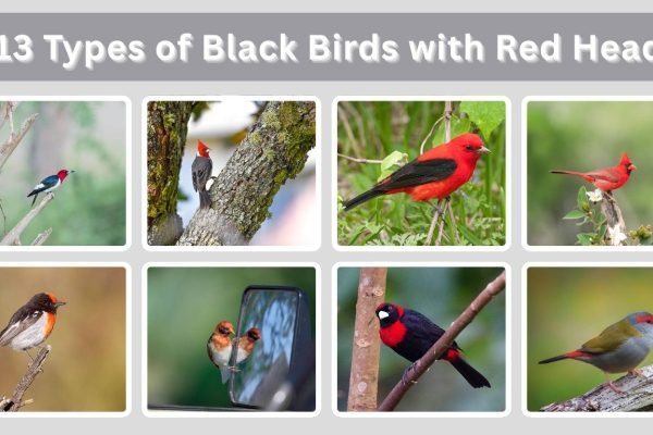 13 Types of Black Birds with Red Head: Identification with Picture