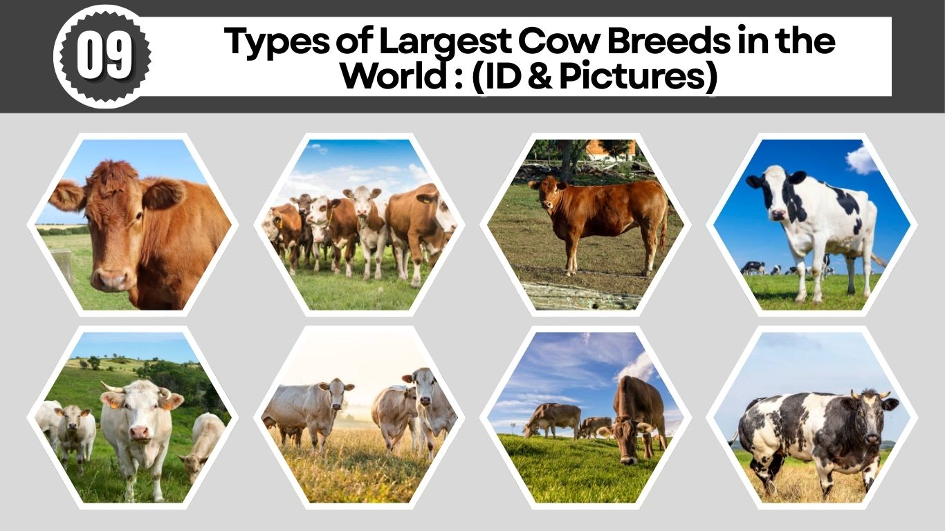 09 Types of Largest Cow Breeds in the World : (ID & Pictures)
