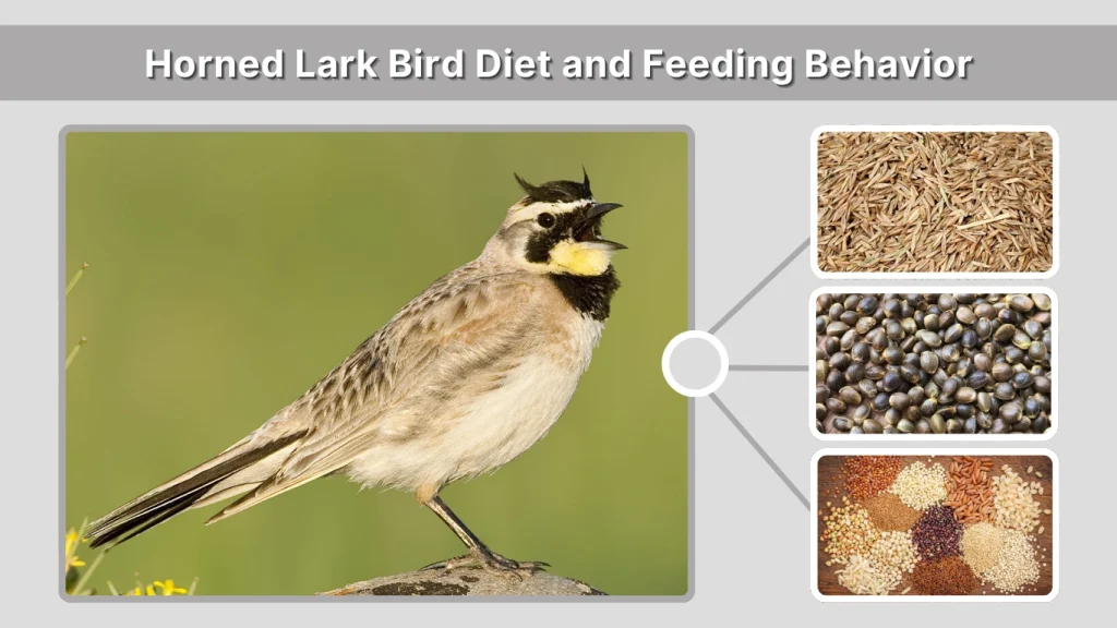 Horned Lark Bird Diet and Feeding Behavior