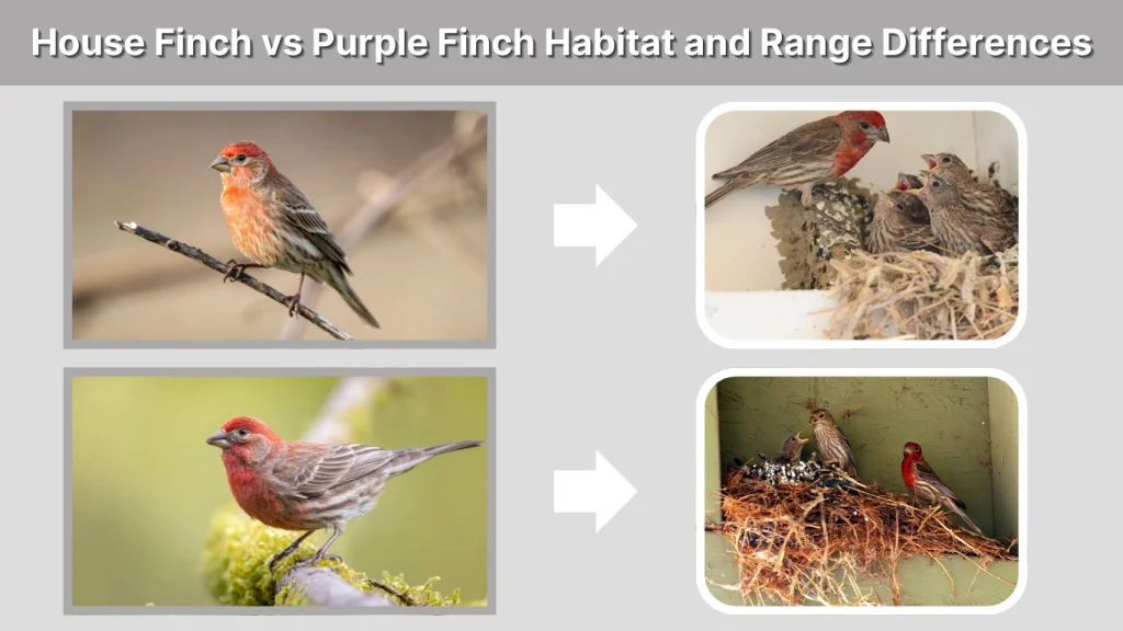 House Finch vs Purple Finch Habitat and Range Differences