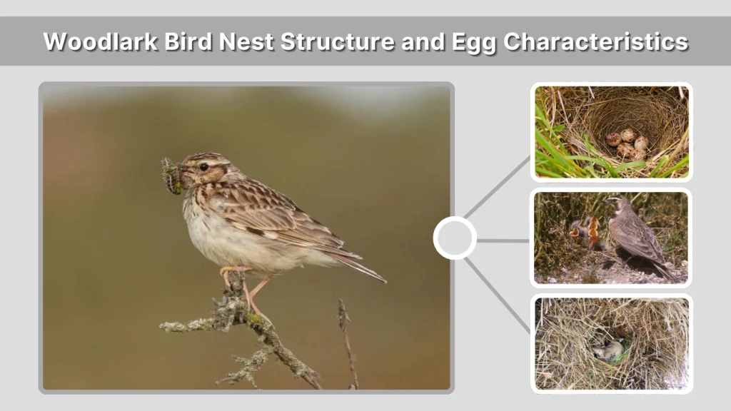 Woodlark Bird Nest Structure and Egg Characteristics
