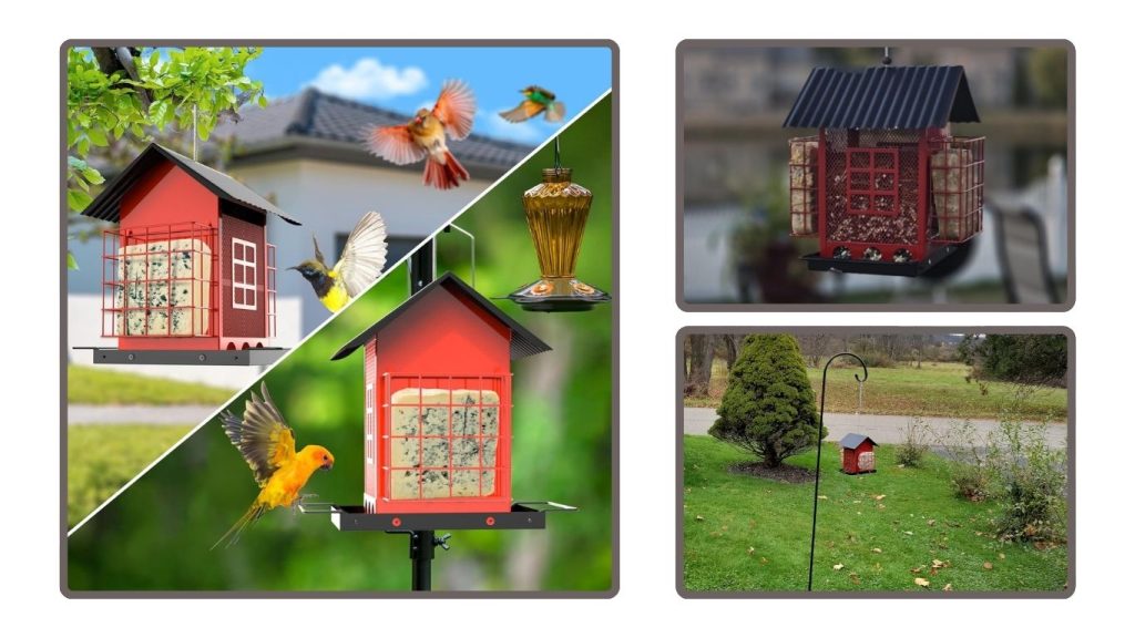 Outdoor Large-Capacity Bird Feeder – Weatherproof, Bird-Attracting