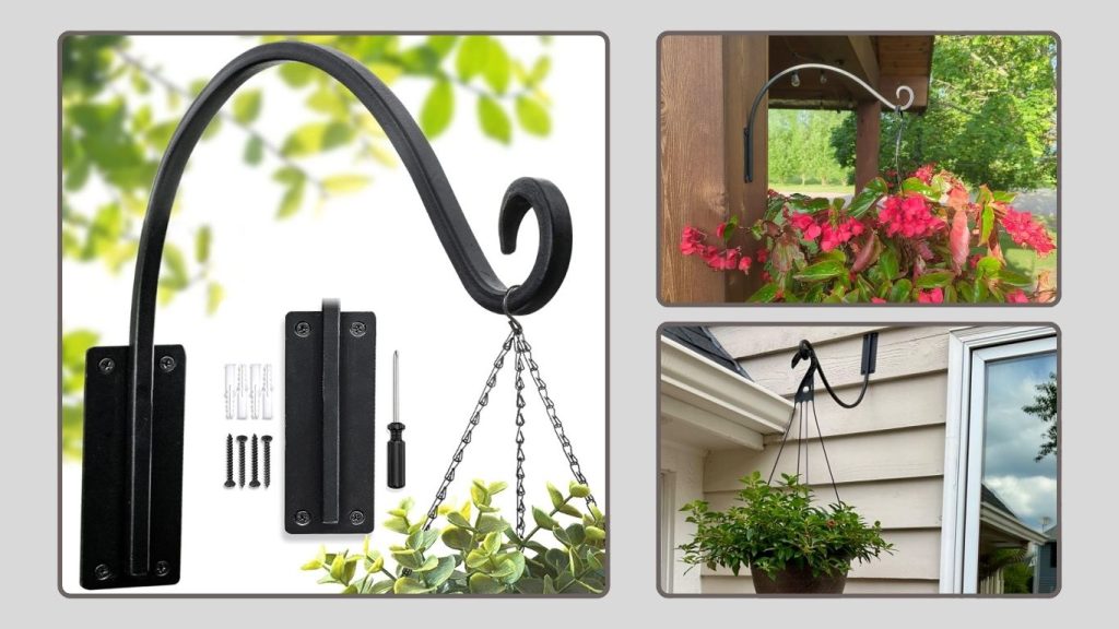Lifyzoon Heavy-Duty Plant Bracket for Outdoor Bird Feeders