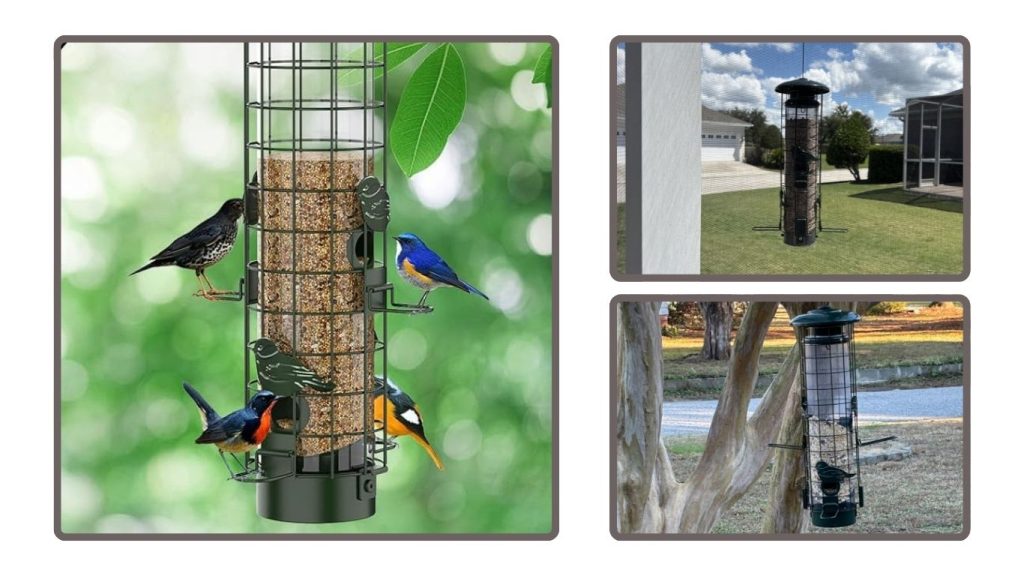 Squirrel Outdoors Protection Bird Feeder