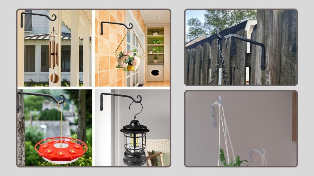 FEED GARDEN Hand-Forged Hanging Bracket for Plants & Feeders