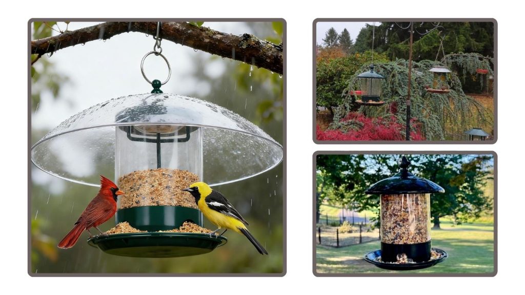 Gbekery Outdoor Hanging Weatherproof Squirrel-Resistant Bird Feeder