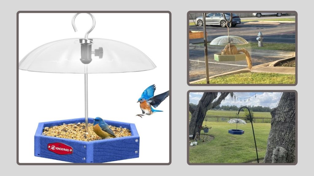 Kingsyard Platform Outdoor Hanging Bird Feeder