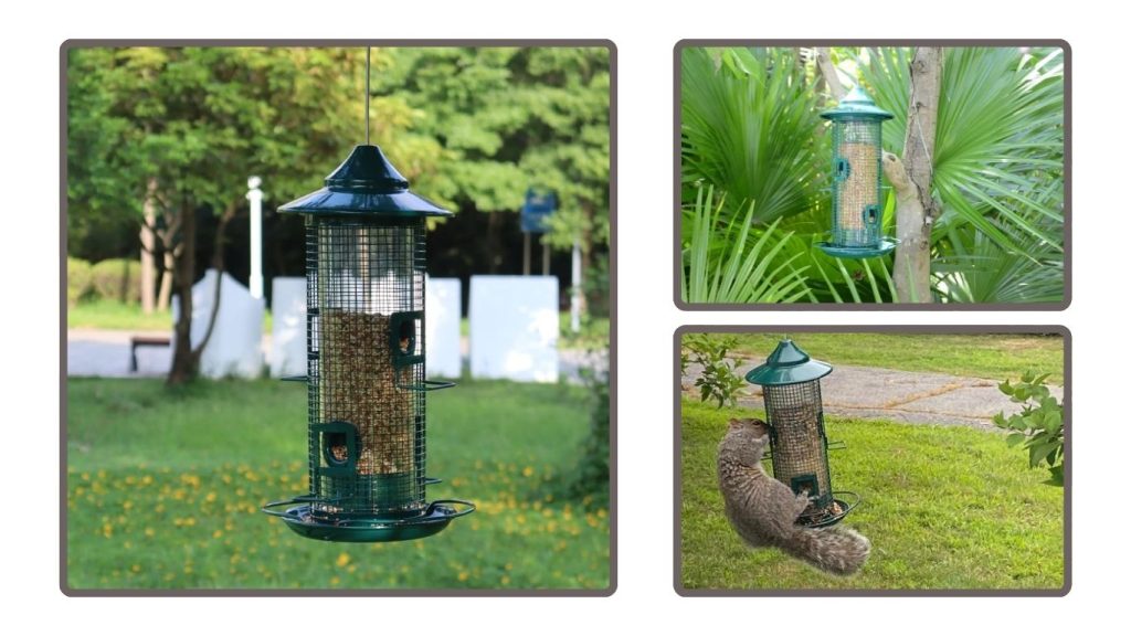 Jarkyfine Metal Bird Feeder for Outdoor Hanging
