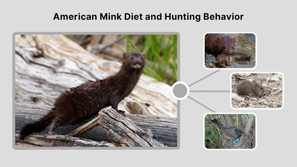 American Mink Diet and Hunting Behavior