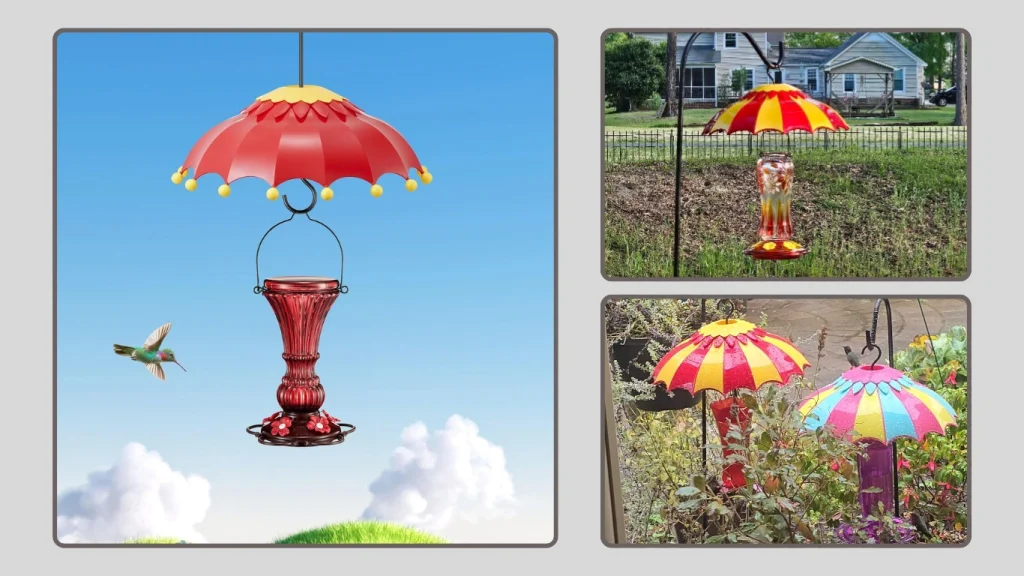 Beserie Hanging Weather-Resistant Bird Feeder Cover (Tricolor)