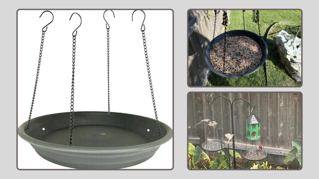 Bird Seed Catcher Tray Platform Feeder Hanging Tray
