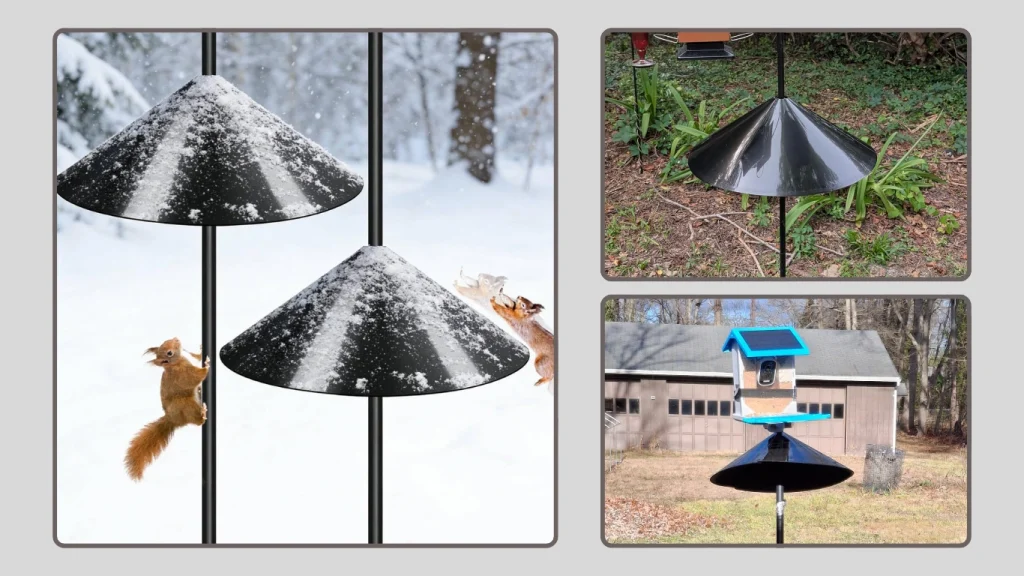Gtongoko 19″ Squirrel Baffle for Bird Feeder Poles