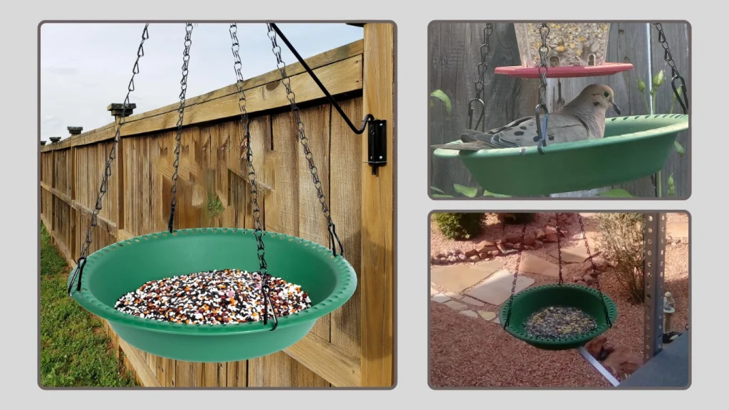 Hanging Drainage Bird Feeder Catcher Tray