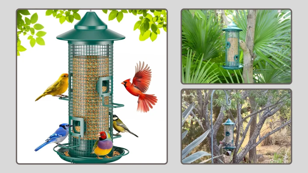 Jarkyfine Metal Mesh Tube Bird Feeder