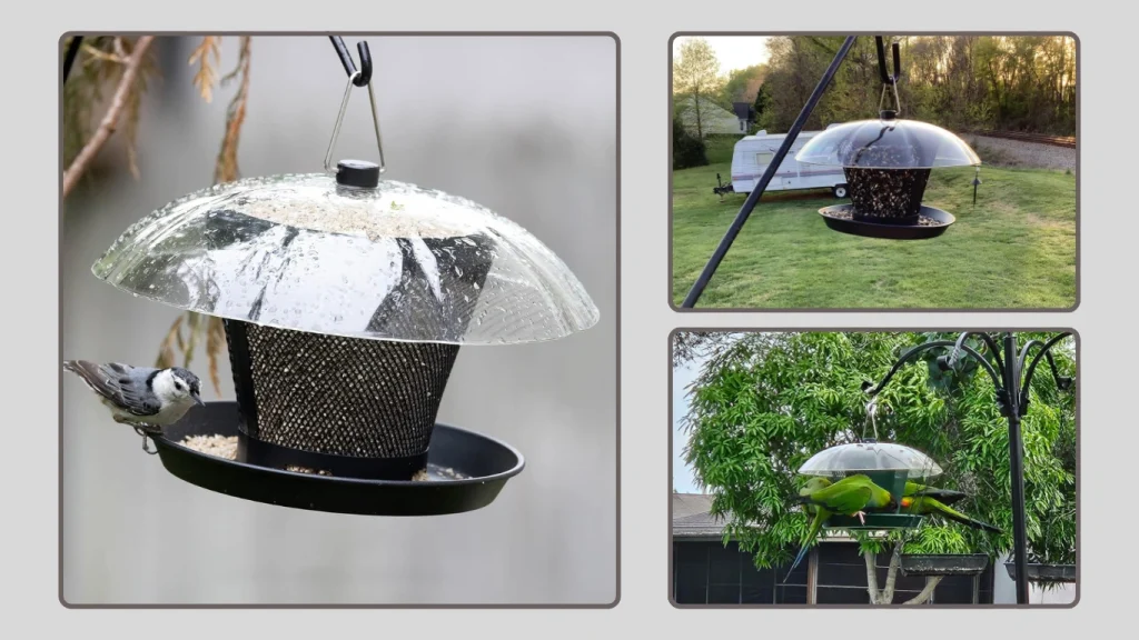 Kingsyard Metal Mesh Dual-Use Wild Bird Feeder – 2.5 lb Capacity