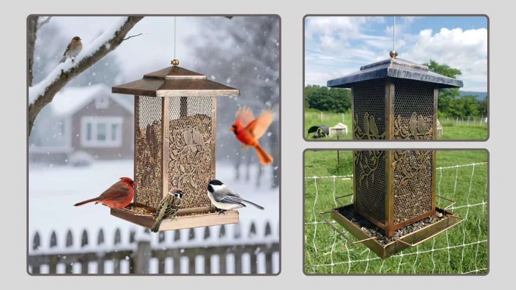LBTING Lantern-Shaped Squirrel-Proof Bird Feeder