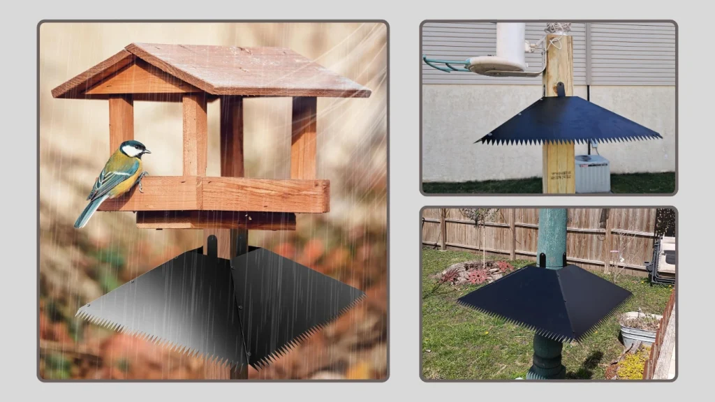 Metal Squirrel Baffle for 4×4 Post — Squirrel Guard