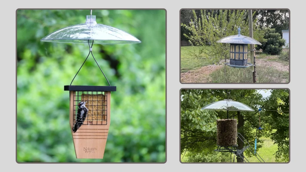 Outdoor Plastic Squirrel Protector — Hanging Bird Feeder Guard
