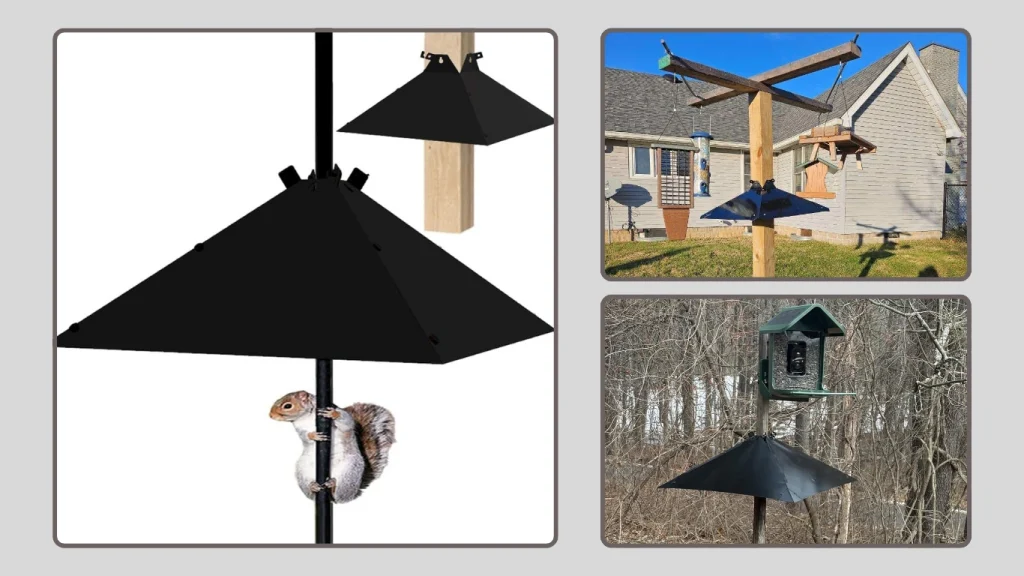 PirateAnt Adjustable Squirrel Baffle – 17-Inch Shepherd Hook Guard