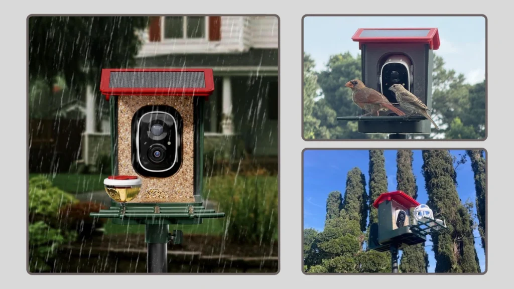 Recognition Real-Time Weatherproof Bird Feeder Camera