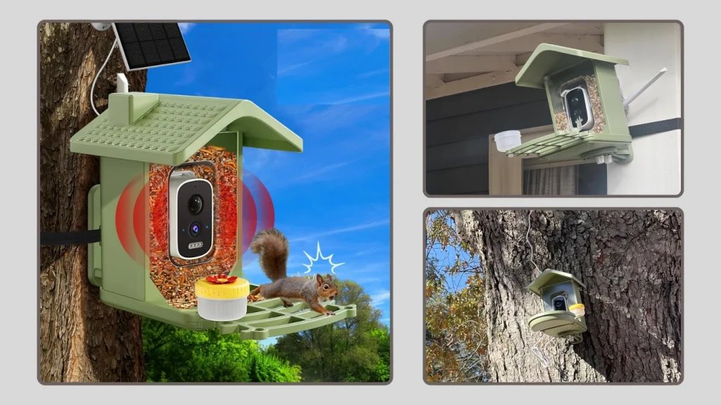 Solar Bird Feeder Camera – Species Identification (Weatherproof)