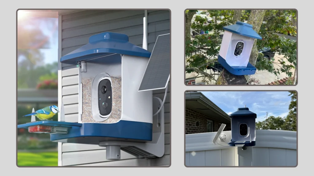 Solar-Powered Smart Bird Feeder Camera with Arrival Detection