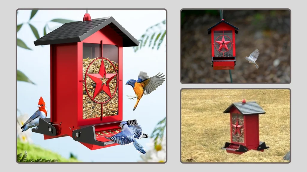 Squirrel-Proof Weight-Activated Bird Feeder – 5 lb Capacity