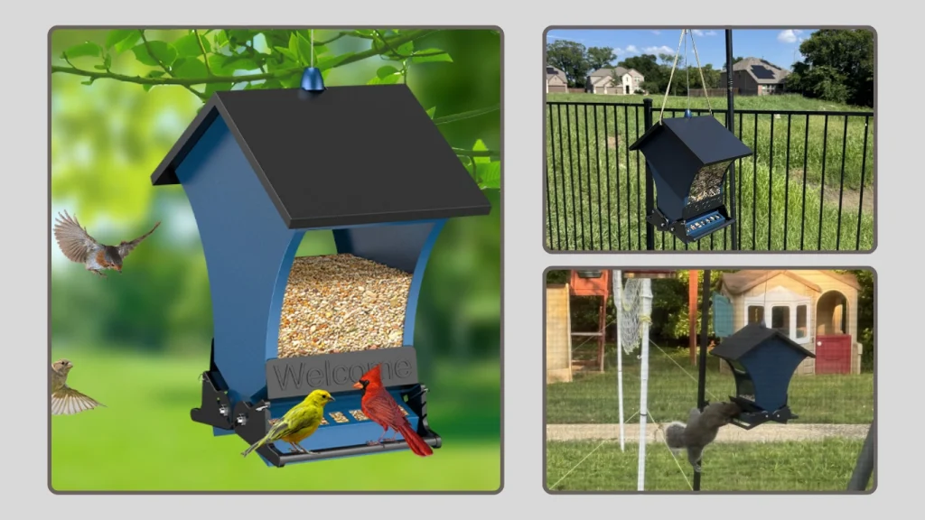 Wildpark Squirrel-Proof Bird Feeder for Cardinals & Chickadees