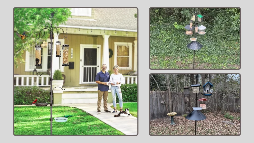 YINGYM 6-Hook Bird Feeding Station Kit (Multi-Feeder)