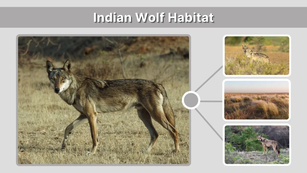 forests or snow-covered terrain. Instead, they thrive in areas with sparse vegetation.
