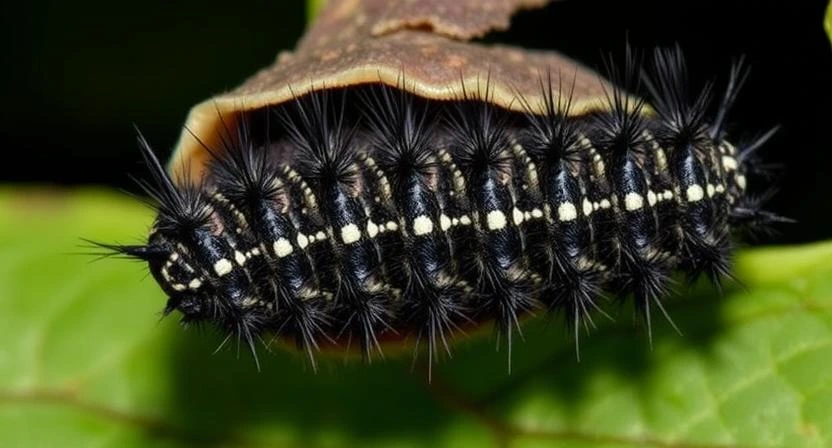 Painted Lady Butterfly Caterpillar
