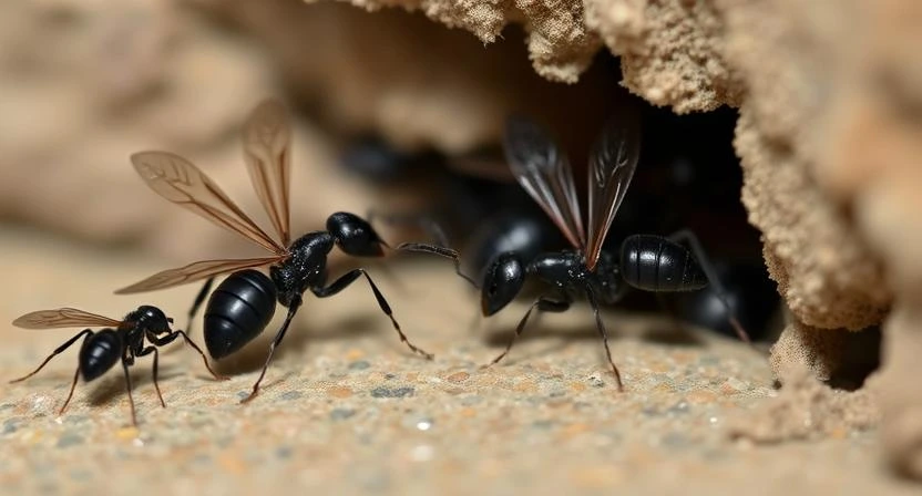 Where Do Black Carpenter Ants with Wings Come From