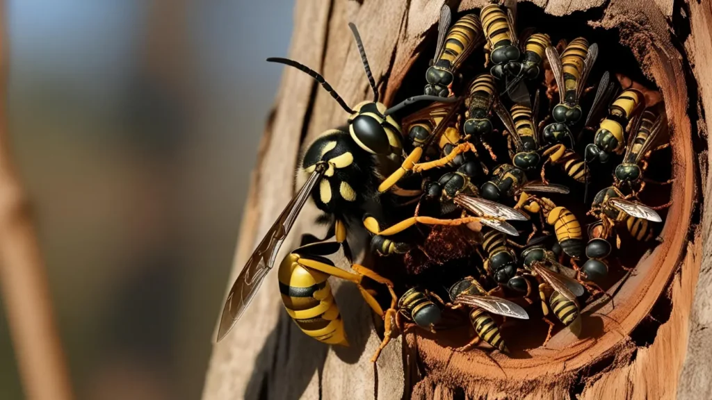 European Hornet (Vespa crabro) Nesting Habits and Lifecycle