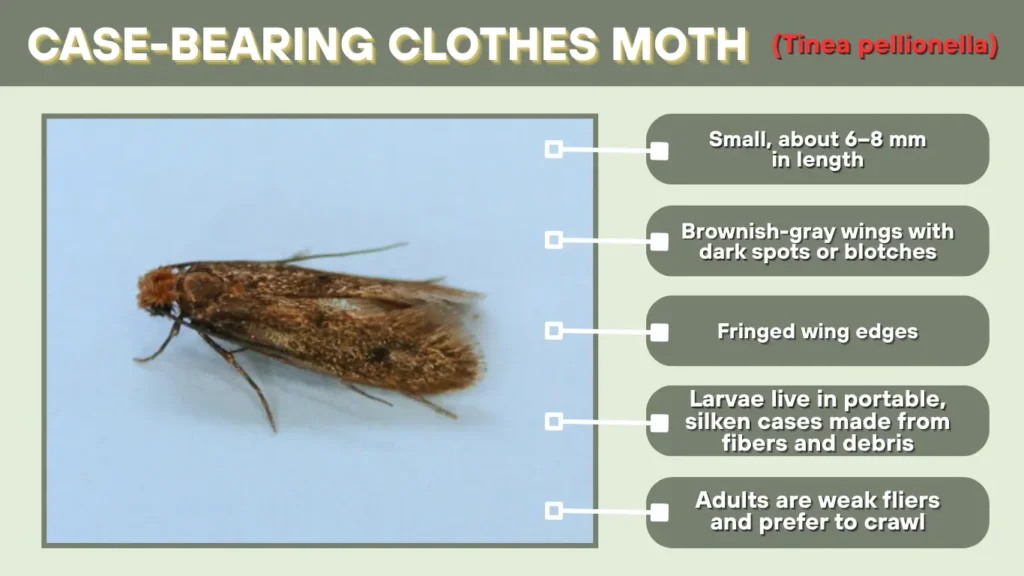 Case-Bearing Clothes Moth (Tinea pellionella)