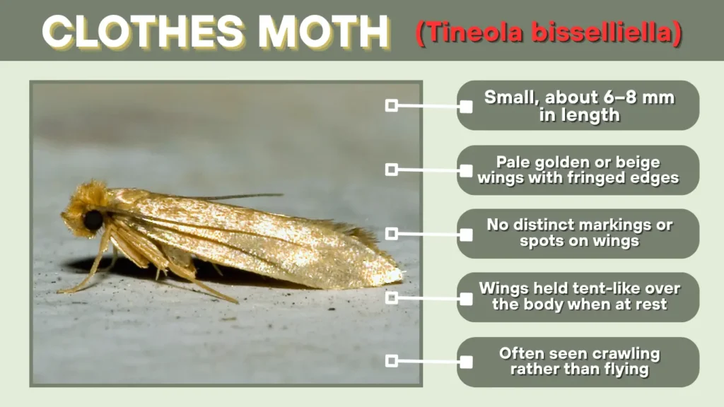 Clothes Moth (Tineola bisselliella)