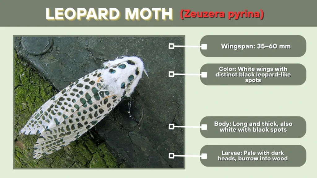 Leopard Moth (Zeuzera pyrina)