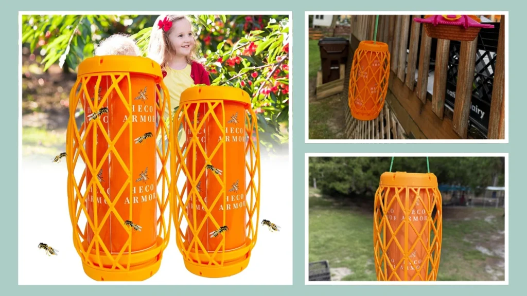 2-Pack Wasp Traps for Outdoor Hanging – Reusable and Non-Toxic