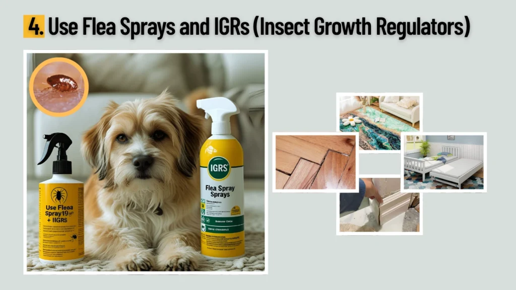 4. Use Flea Sprays and IGRs (Insect Growth Regulators)