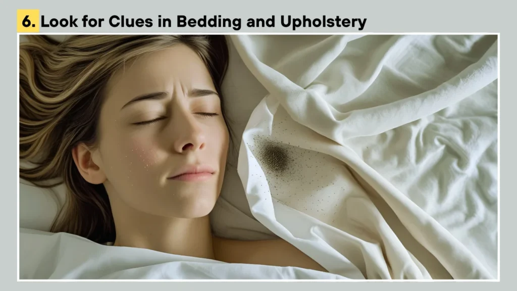 6. Look for Clues in Bedding and Upholstery