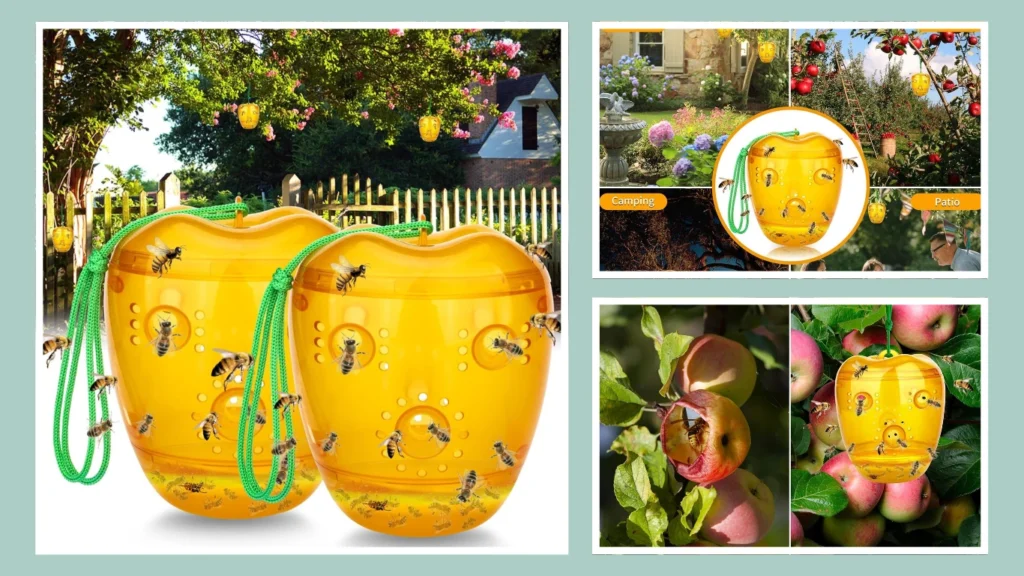JNKNT Outdoor Hanging Wasp Trap – Non-Toxic & Reusable