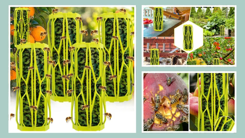 Upgraded Wasp Trap – Outdoor Hanging Bee and Carpenter Wasp Catcher