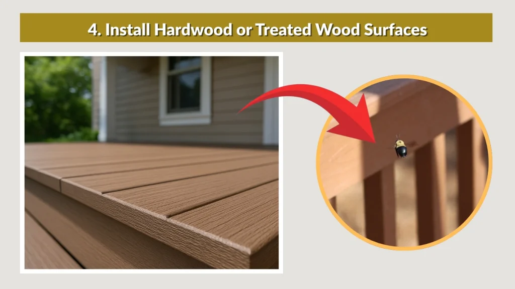 4. Install Hardwood or Treated Wood Surfaces
