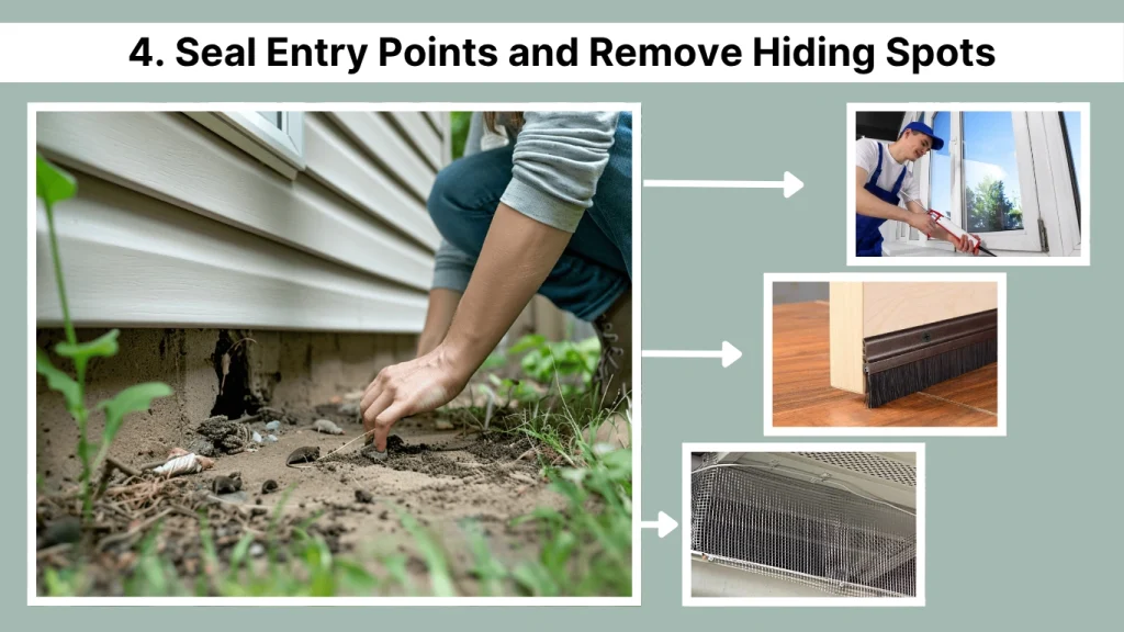 4. Seal Entry Points and Remove Hiding Spots
