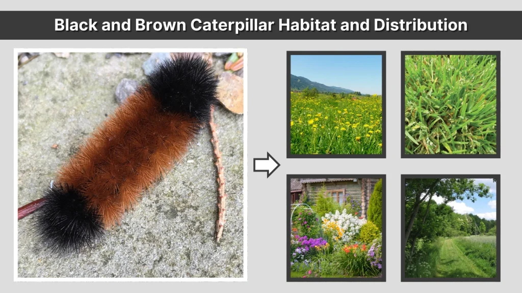 Black and Brown Caterpillar Habitat and Distribution
