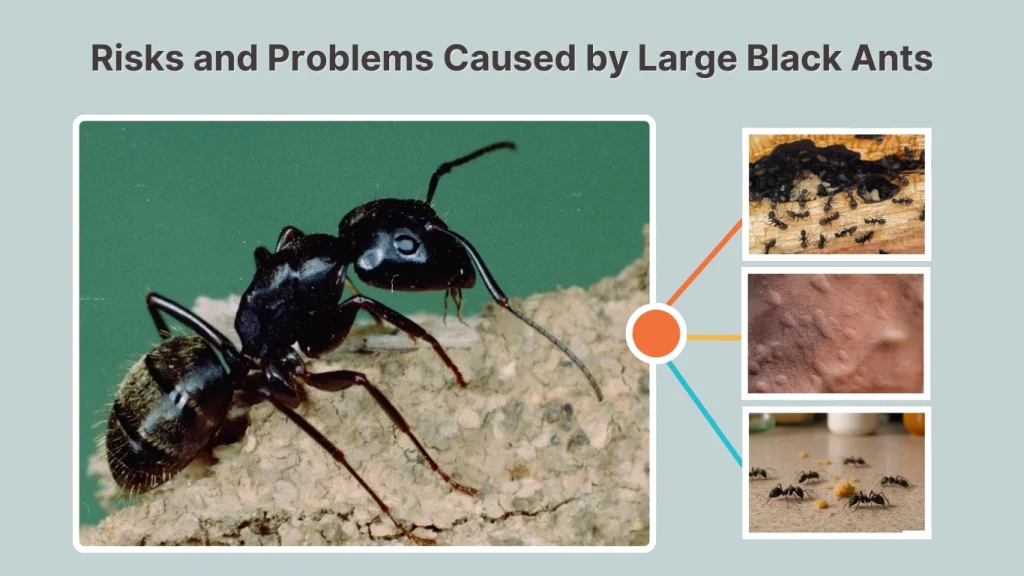 Risks and Problems Caused by Large Black Ants