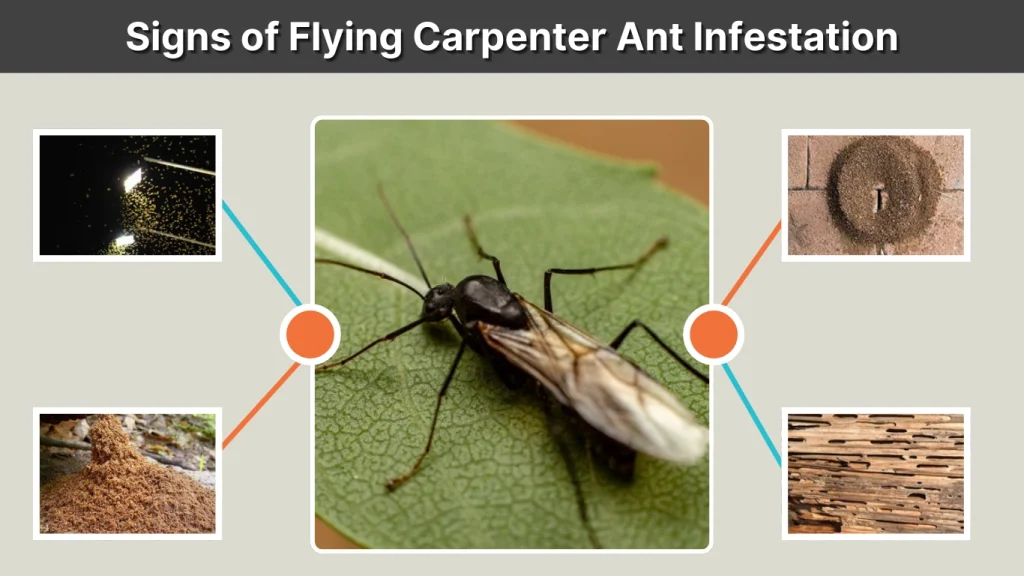 Signs of Flying Carpenter Ant Infestation